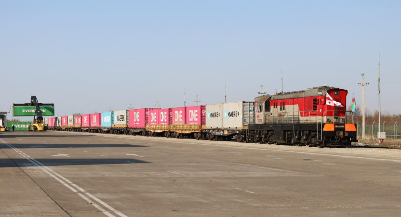 Poti–Bakı ekspres blok-qatarının yola salınması mərasimi keçirilib