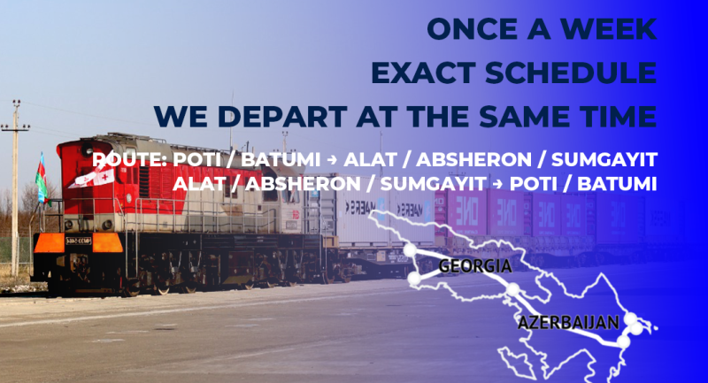 Azərbaycan–Gürcüstan marşrutu üzrə ekspres blok-qatarı sürətli, stabil və proqnozlaşdırıla bilən daşıma imkanları yaradır